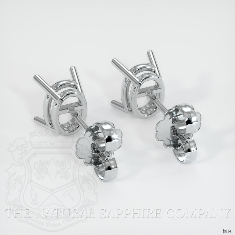 18K White Gold Studs Earring Setting