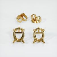 14K Yellow Gold Studs Earring Setting Image