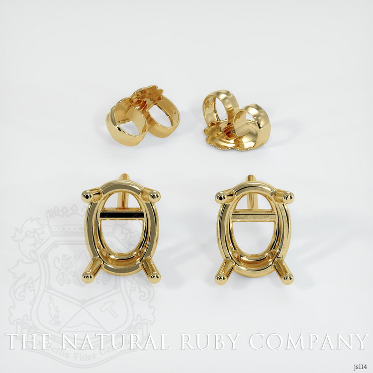 14K Yellow Gold Studs Earring Setting