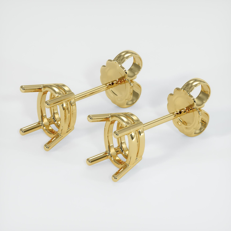 18K Yellow Gold Studs Earring Setting