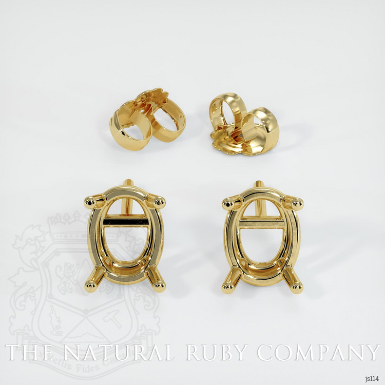 18K Yellow Gold Studs Earring Setting