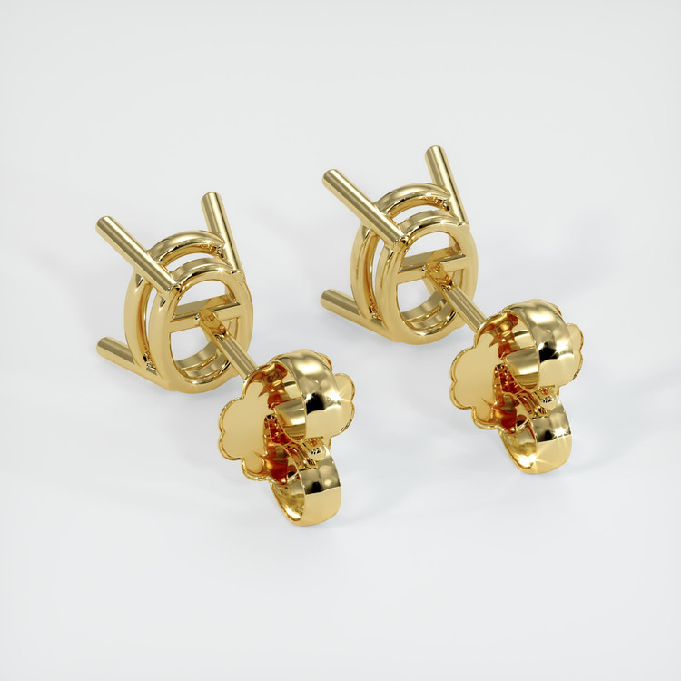 18K Yellow Gold Studs Earring Setting