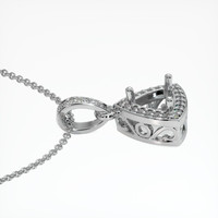 10K White Gold Antique Style Pendant Setting Image