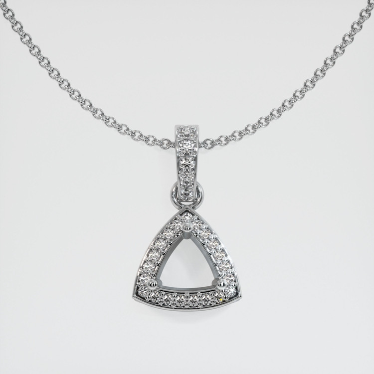 14K White Gold Antique Style Pendant Setting