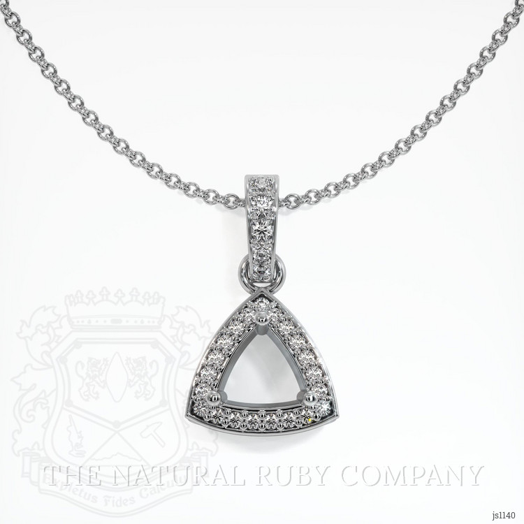 14K White Gold Antique Style Pendant Setting