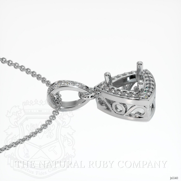 14K White Gold Antique Style Pendant Setting