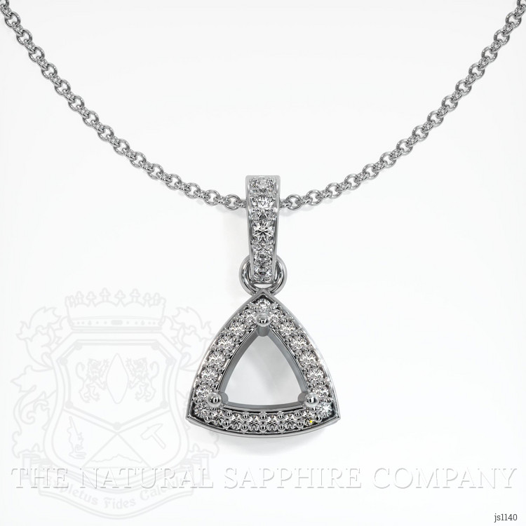 18K White Gold Antique Style Pendant Setting