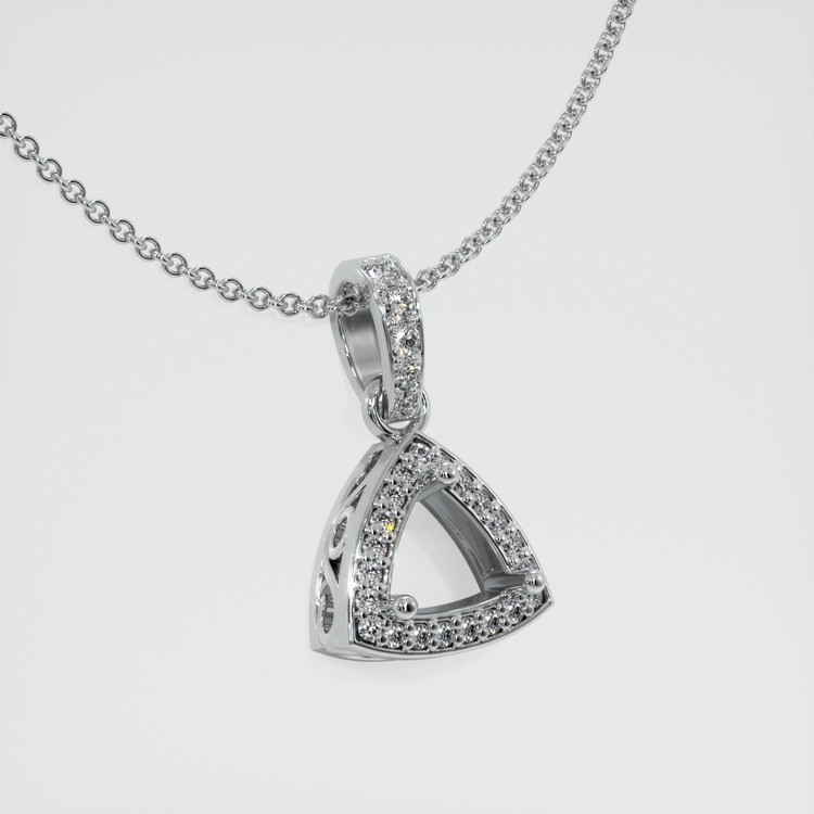 18K White Gold Antique Style Pendant Setting