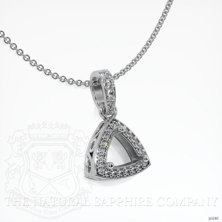 18K White Gold Antique Style Pendant Setting