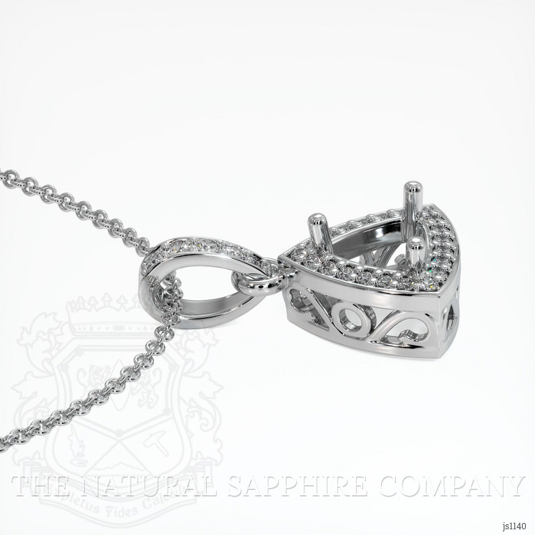 18K White Gold Antique Style Pendant Setting