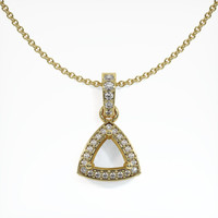 Pave Emerald Pendant 4.29 Ct., 18K Yellow Gold Combination Setting