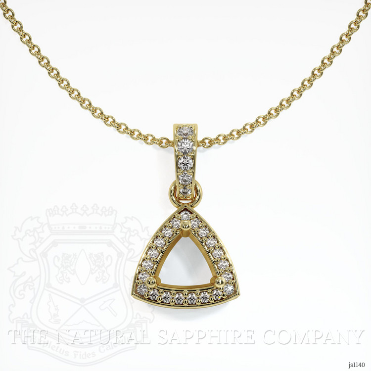 18K Yellow Gold Antique Style Pendant Setting