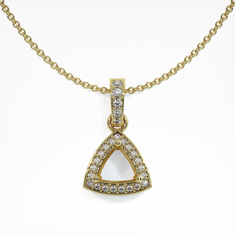 18K Yellow Gold Antique Style Pendant Setting