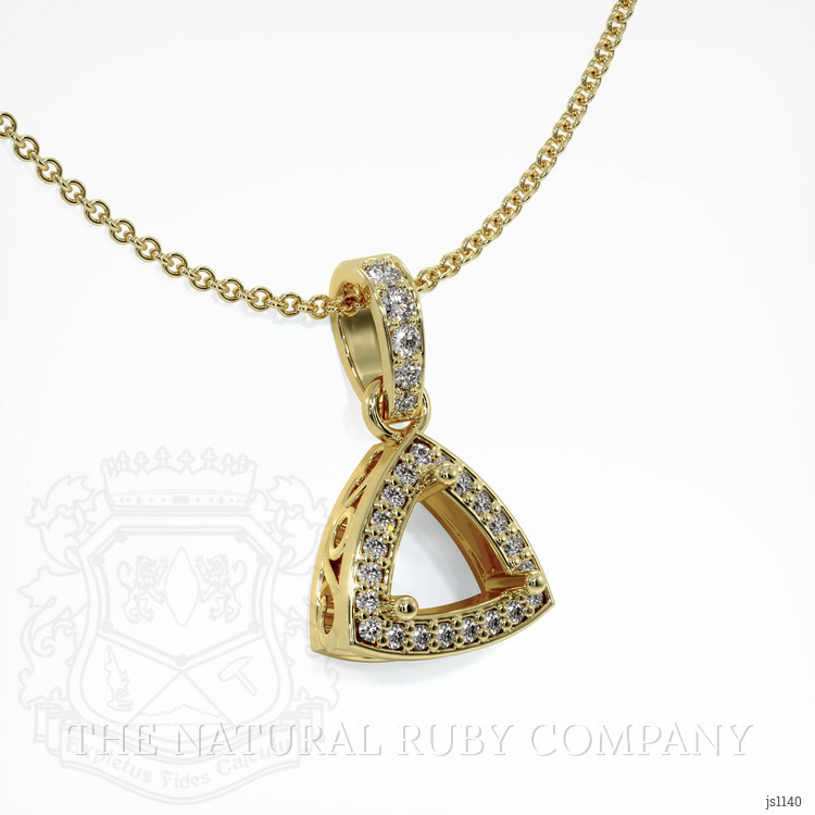 18K Yellow Gold Antique Style Pendant Setting