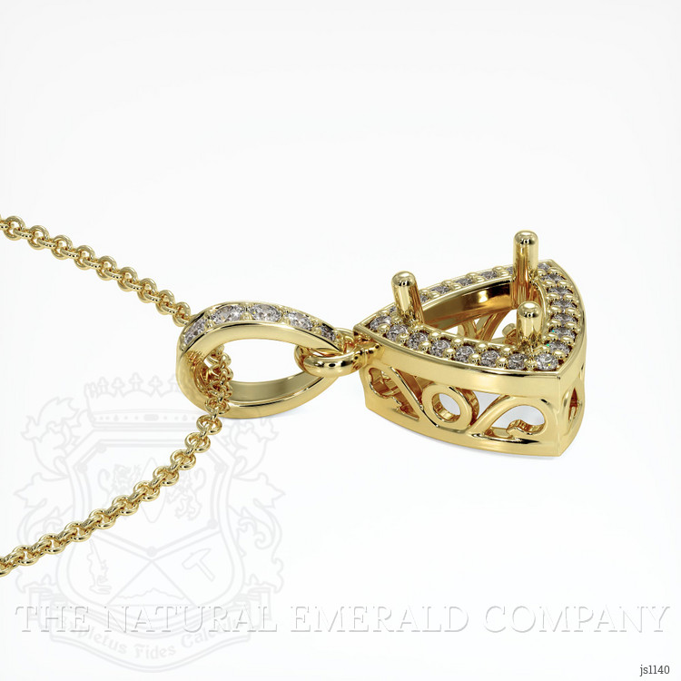 18K Yellow Gold Antique Style Pendant Setting