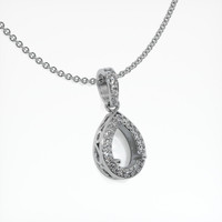 14K White Gold Antique Style Pendant Setting Image