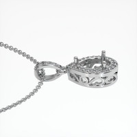 14K White Gold Antique Style Pendant Setting Image