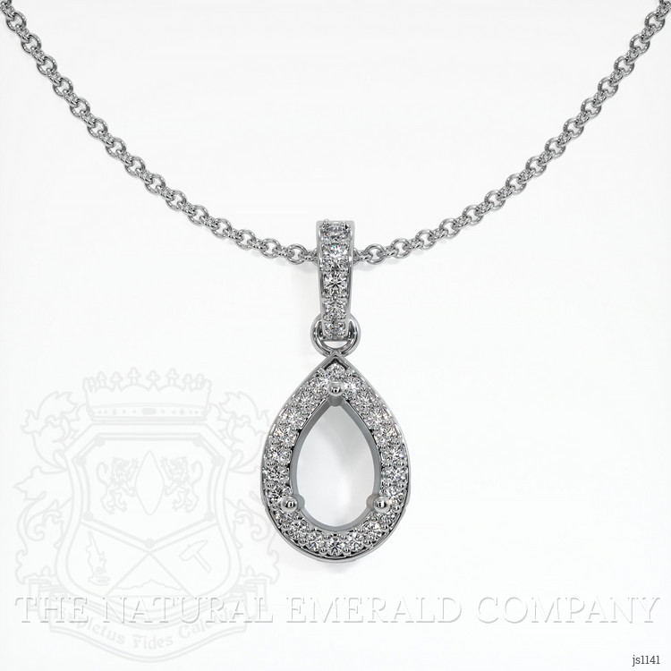 18K White Gold Antique Style Pendant Setting