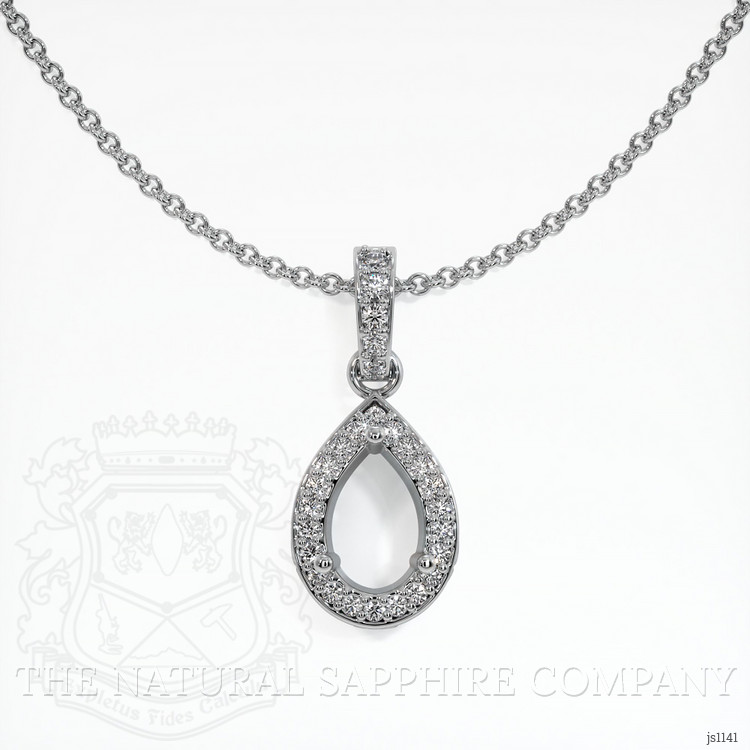 18K White Gold Antique Style Pendant Setting