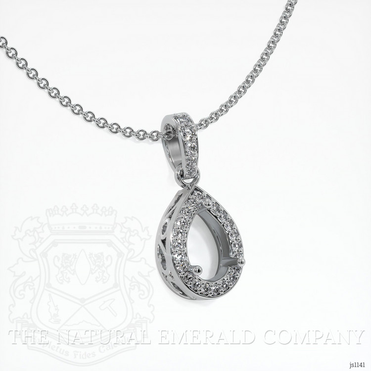 18K White Gold Antique Style Pendant Setting
