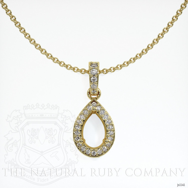 14K Yellow Gold Antique Style Pendant Setting