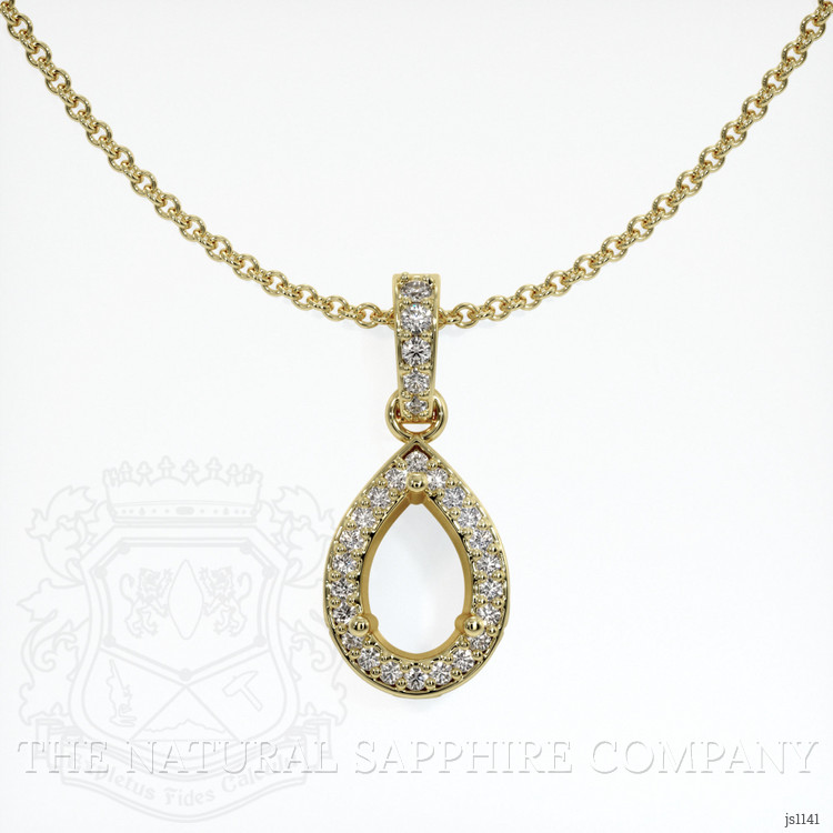 14K Yellow Gold Antique Style Pendant Setting