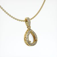 14K Yellow Gold Antique Style Pendant Setting Image
