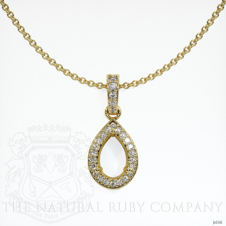 18K Yellow Gold Antique Style Pendant Setting