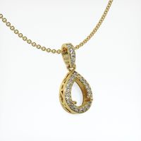 18K Yellow Gold Antique Style Pendant Setting Image