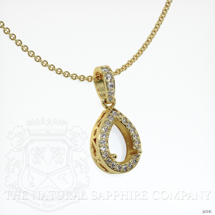 18K Yellow Gold Antique Style Pendant Setting