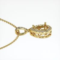 18K Yellow Gold Antique Style Pendant Setting Image