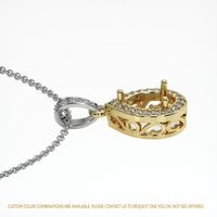 14K Yellow & White Antique Style Pendant Setting Image