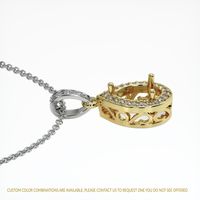18K Yellow & White Antique Style Pendant Setting Image