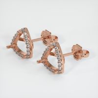 14K Rose Gold Pave Earring Setting Video