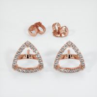 14K Rose Gold Pave Earring Setting Image