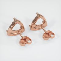 14K Rose Gold Pave Earring Setting Image