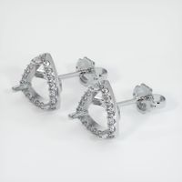 18K White Gold Pave Earring Setting Video