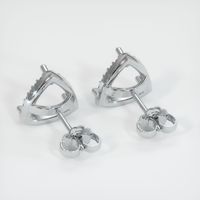 18K White Gold Pave Earring Setting Image