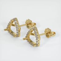 14K Yellow Gold Pave Earring Setting Video