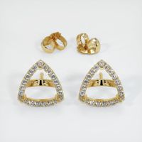 14K Yellow Gold Pave Earring Setting Image