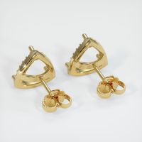 14K Yellow Gold Pave Earring Setting Image