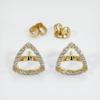 18K Yellow Gold Pave Earring Setting Image