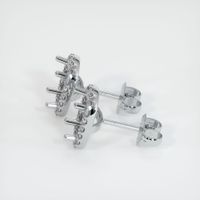 Platinum 950 Pave Earring Setting Image