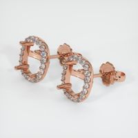 14K Rose Gold Pave Earring Setting Video