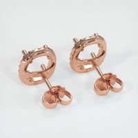 14K Rose Gold Pave Earring Setting Image