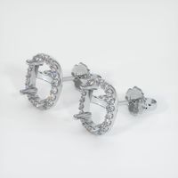 14K White Gold Pave Earring Setting Video