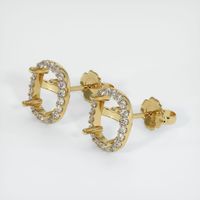 14K Yellow Gold Pave Earring Setting Video