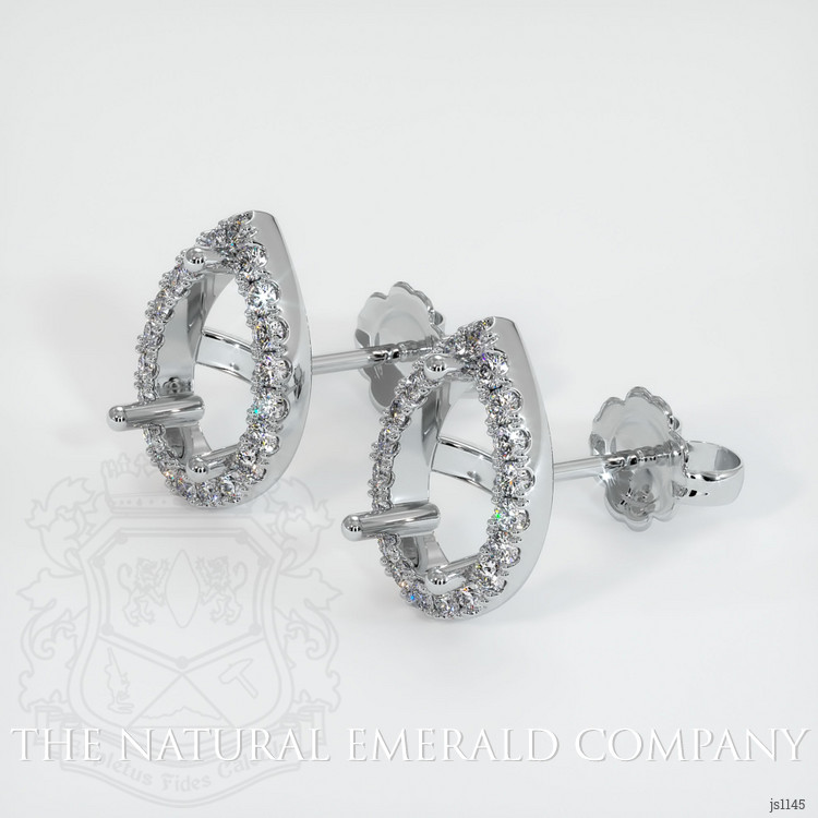 Platinum 950 Pave Earring Setting