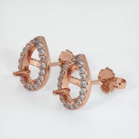 14K Rose Gold Pave Earring Setting Video