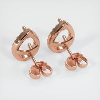 14K Rose Gold Pave Earring Setting Image